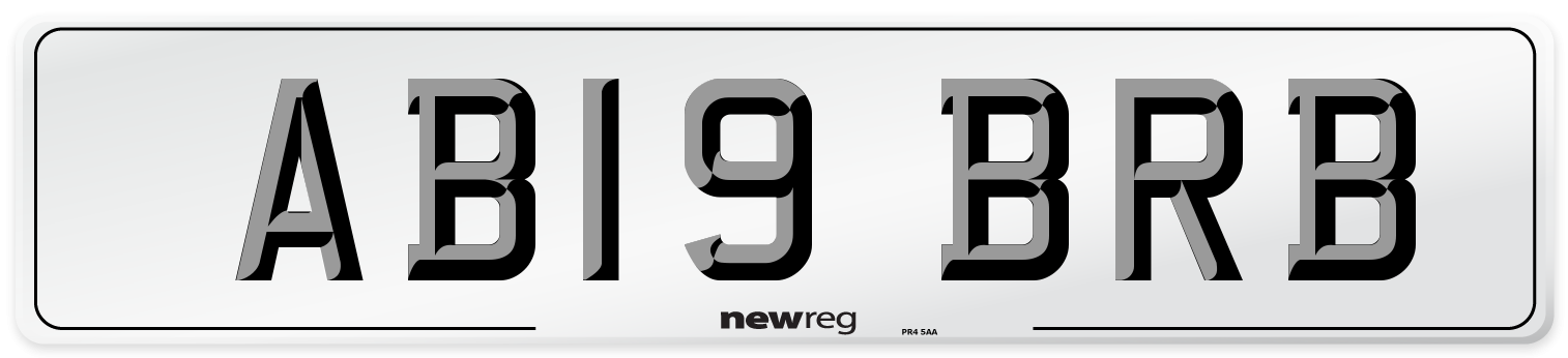 AB19 BRB Number Plate from New Reg